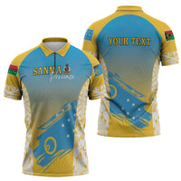 Personalised Vanuatu Sanma Day Zipper Polo Shirt Special Style - Polynesian Pride