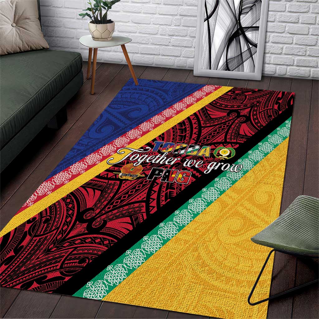 Love Torba PNG Day Area Rug Together We Grow - Polynesian Pride