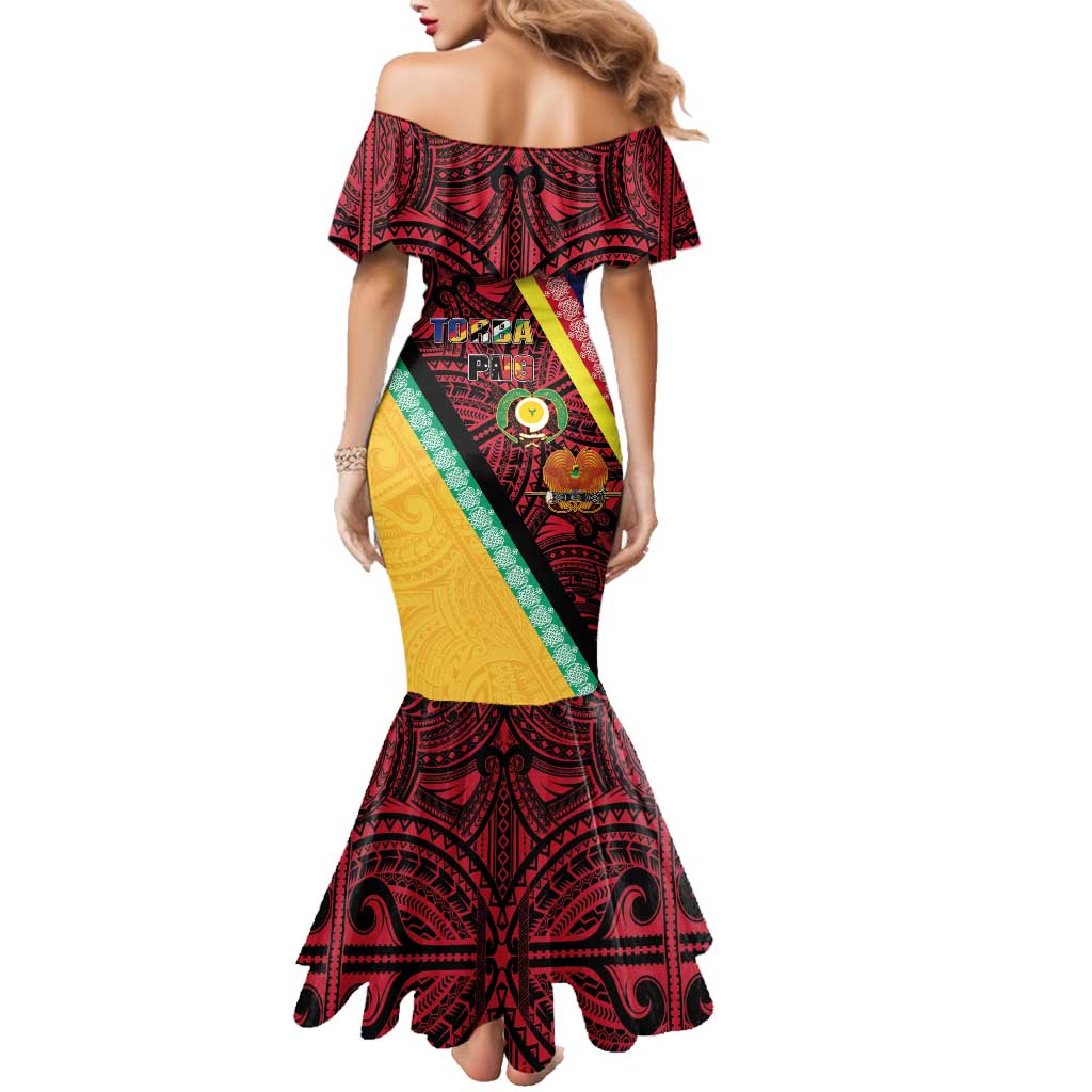 Love Torba PNG Day Family Matching Mermaid Dress and Hawaiian Shirt Together We Grow - Polynesian Pride