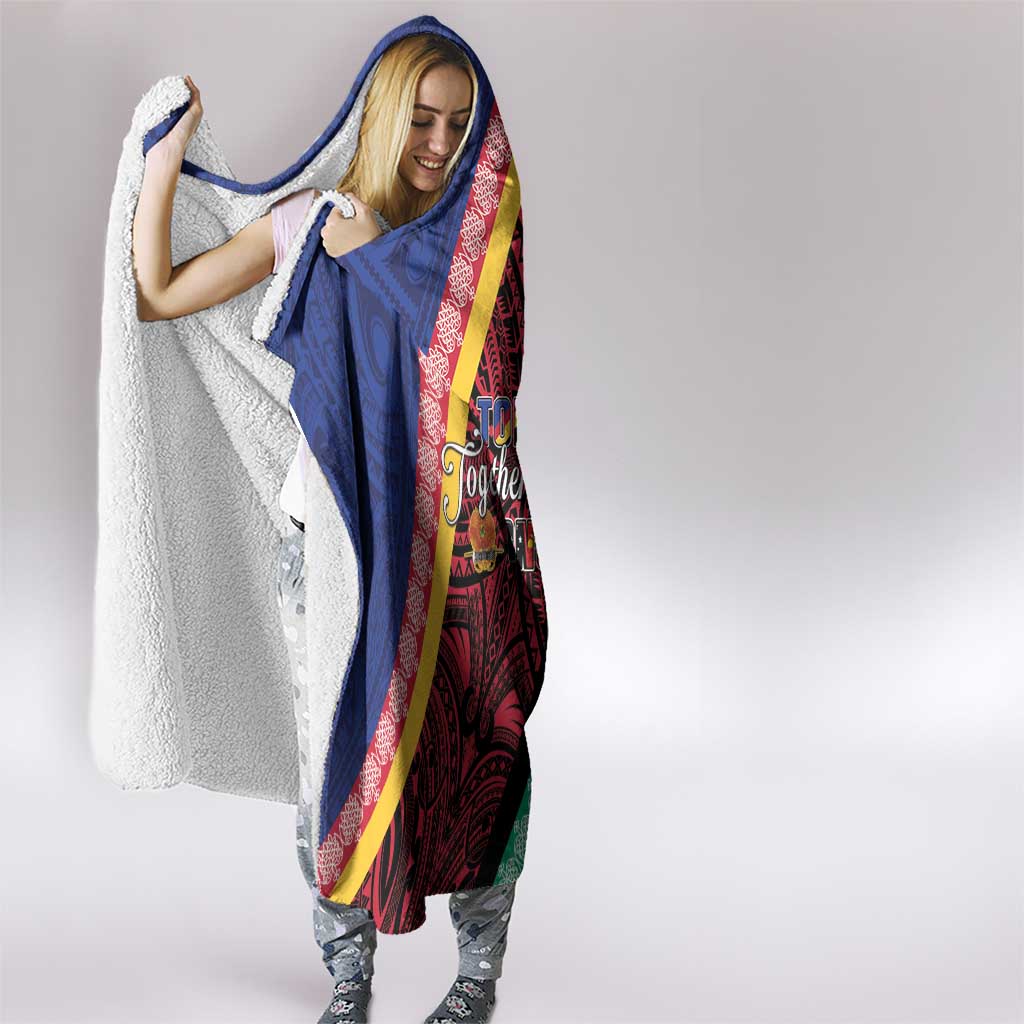 Love Torba PNG Day Hooded Blanket Together We Grow - Polynesian Pride