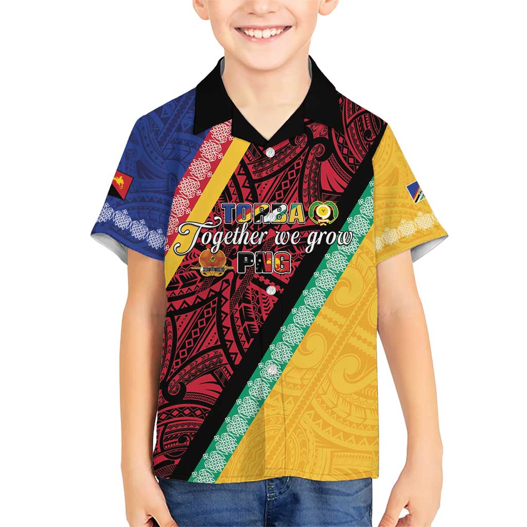 Love Torba PNG Day Kid Hawaiian Shirt Together We Grow - Polynesian Pride
