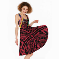 Love Torba PNG Day Midi Dress Together We Grow - Polynesian Pride