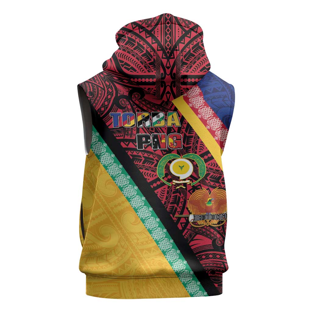 Love Torba PNG Day Sleeveless Zip Hoodie Together We Grow - Polynesian Pride