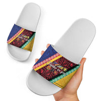 Love Torba PNG Day Slide Sandals Together We Grow - Polynesian Pride