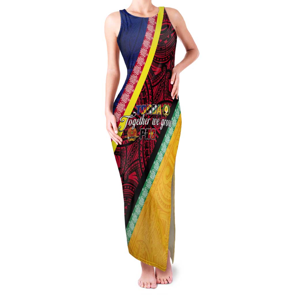 Love Torba PNG Day Tank Maxi Dress Together We Grow - Polynesian Pride
