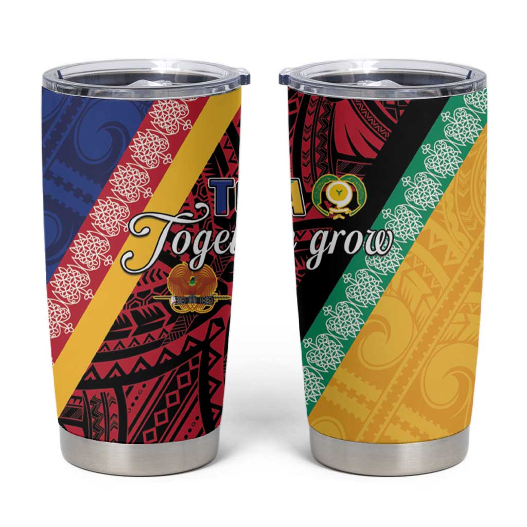 Love Torba PNG Day Tumbler Cup Together We Grow - Polynesian Pride
