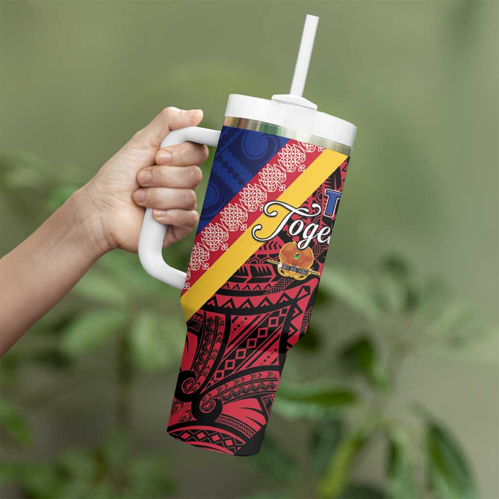 Love Torba PNG Day Tumbler With Handle Together We Grow - Polynesian Pride