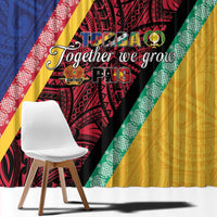 Love Torba PNG Day Window Curtain Together We Grow - Polynesian Pride