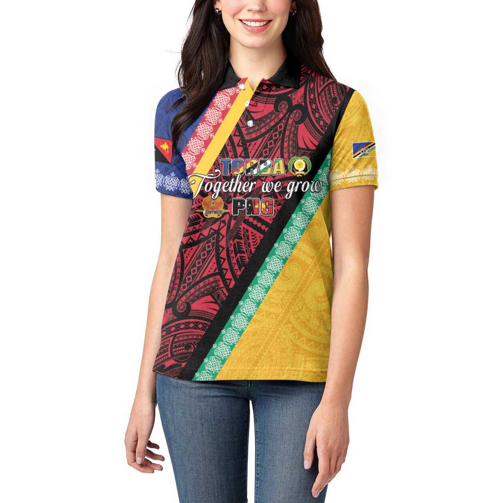 Love Torba PNG Day Women Polo Shirt Together We Grow - Polynesian Pride