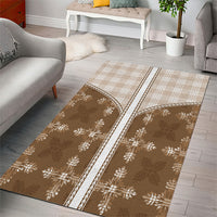 Beige Hawaii Paniolo Quilt Motif Area Rug LT05 - Polynesian Pride