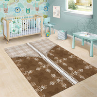 Beige Hawaii Paniolo Quilt Motif Area Rug LT05 - Polynesian Pride