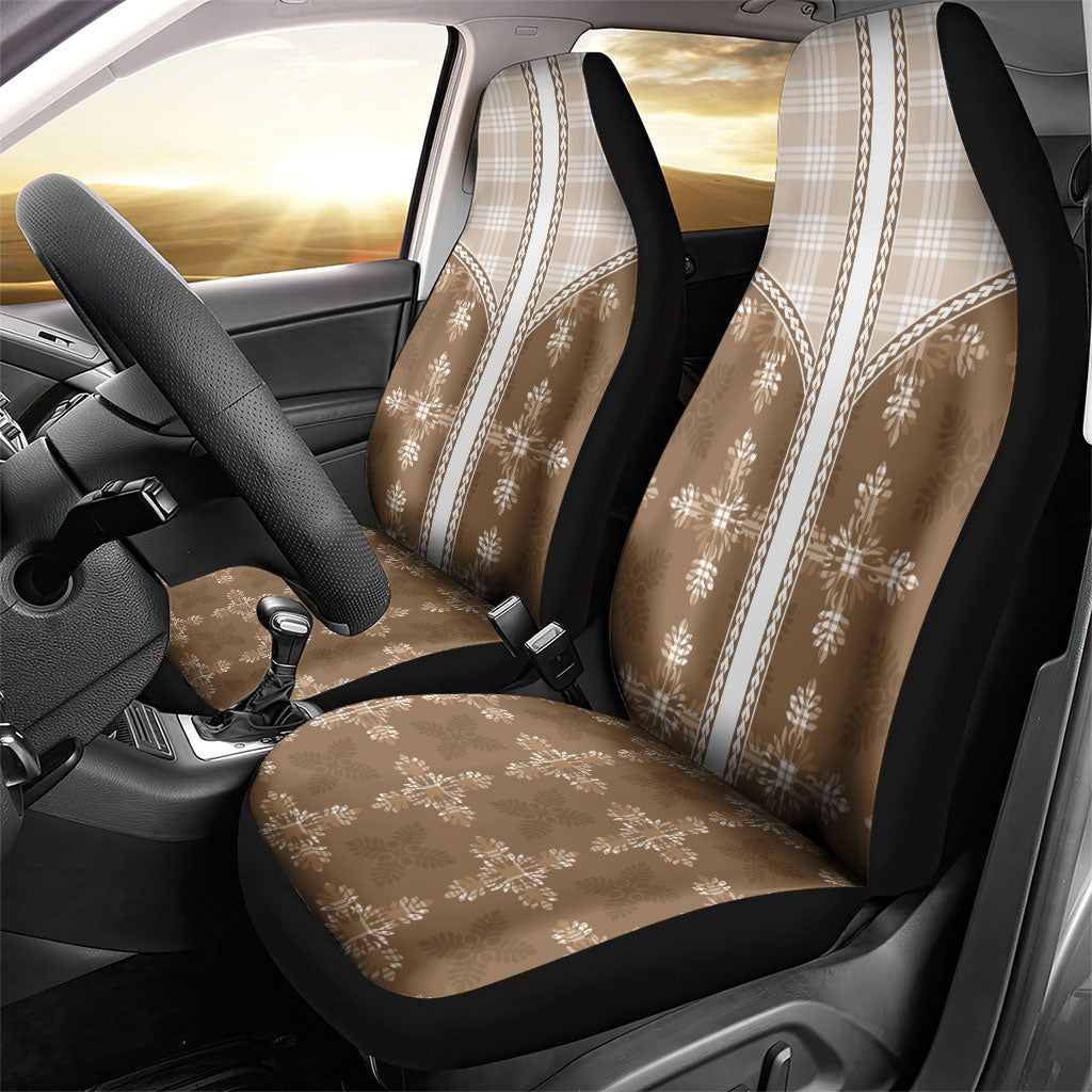 Beige Hawaii Paniolo Quilt Motif Car Seat Cover LT05 - Polynesian Pride