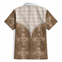 Beige Hawaii Paniolo Quilt Motif Hawaiian Shirt LT05 - Polynesian Pride