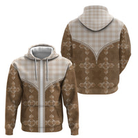 Beige Hawaii Paniolo Quilt Motif Hoodie LT05 - Polynesian Pride