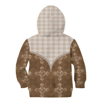Beige Hawaii Paniolo Quilt Motif Kid Hoodie LT05 - Polynesian Pride