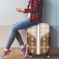 Beige Hawaii Paniolo Quilt Motif Luggage Cover LT05 - Polynesian Pride