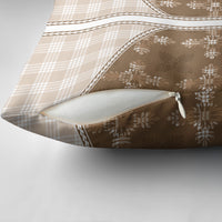 Beige Hawaii Paniolo Quilt Motif Pillow Cover LT05 - Polynesian Pride