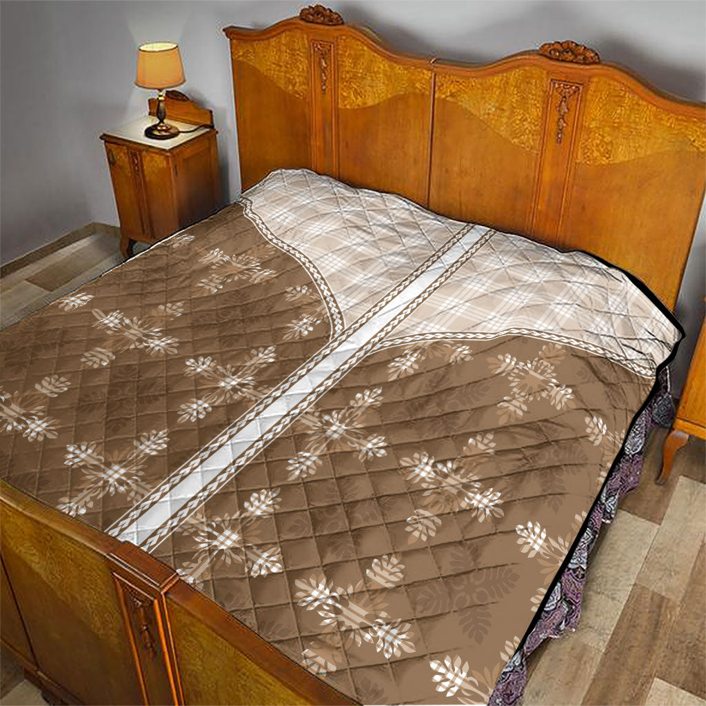 Beige Hawaii Paniolo Quilt Motif Quilt LT05 - Polynesian Pride