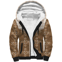 Beige Hawaii Paniolo Quilt Motif Sherpa Hoodie LT05 Unisex Beige - Polynesian Pride