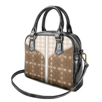 Beige Hawaii Paniolo Quilt Motif Shoulder Handbag LT05 - Polynesian Pride