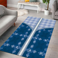 Blue Hawaii Paniolo Quilt Motif Area Rug LT05 - Polynesian Pride