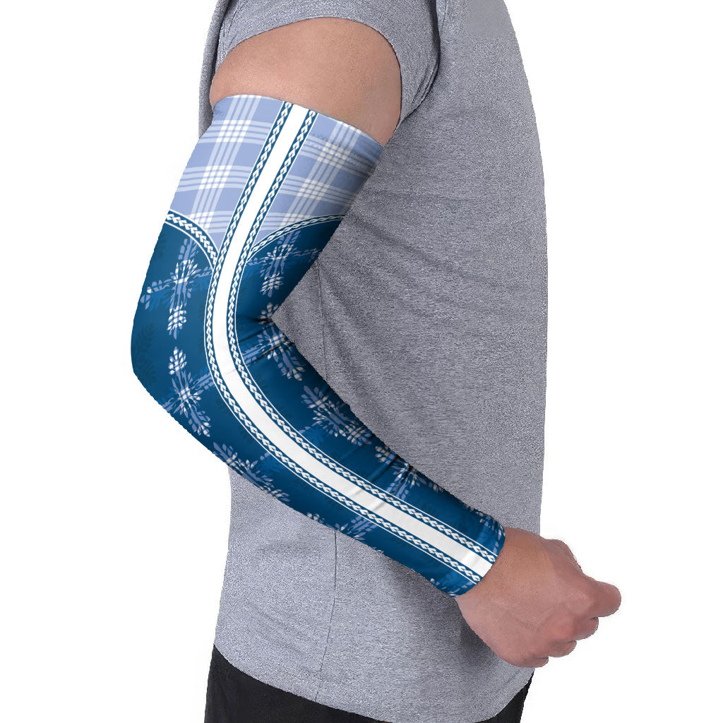 Blue Hawaii Paniolo Quilt Motif Arm Sleeves LT05 - Polynesian Pride
