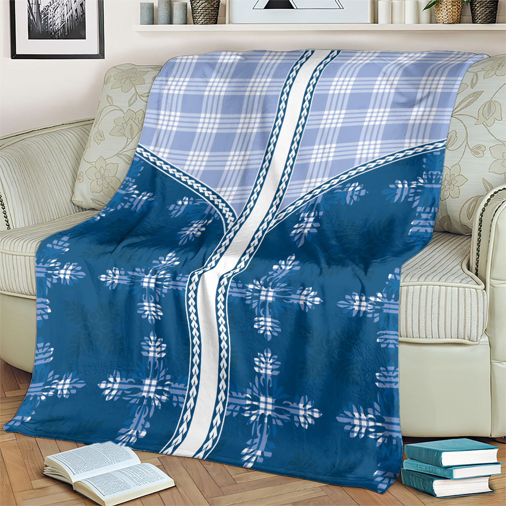 Blue Hawaii Paniolo Quilt Motif Blanket LT05 - Polynesian Pride