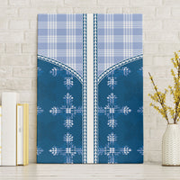 Blue Hawaii Paniolo Quilt Motif Canvas Wall Art LT05 Without Frame Blue - Polynesian Pride