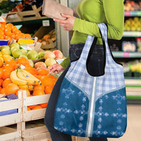 Blue Hawaii Paniolo Quilt Motif Grocery Bag LT05 - Polynesian Pride