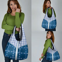Blue Hawaii Paniolo Quilt Motif Grocery Bag LT05 - Polynesian Pride
