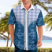 Blue Hawaii Paniolo Quilt Motif Hawaiian Shirt LT05 - Polynesian Pride
