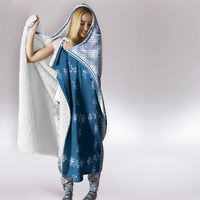 Blue Hawaii Paniolo Quilt Motif Hooded Blanket LT05 - Polynesian Pride