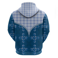 Blue Hawaii Paniolo Quilt Motif Hoodie LT05 - Polynesian Pride