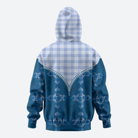 Blue Hawaii Paniolo Quilt Motif Hoodie LT05 - Polynesian Pride
