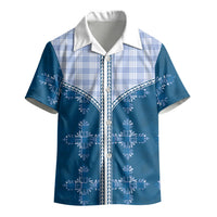 Blue Hawaii Paniolo Quilt Motif Kid Hawaiian Shirt LT05 - Polynesian Pride