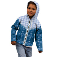 Blue Hawaii Paniolo Quilt Motif Kid Hoodie LT05 - Polynesian Pride