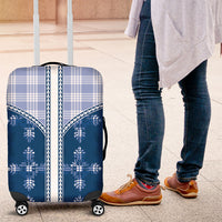 Blue Hawaii Paniolo Quilt Motif Luggage Cover LT05 Blue - Polynesian Pride