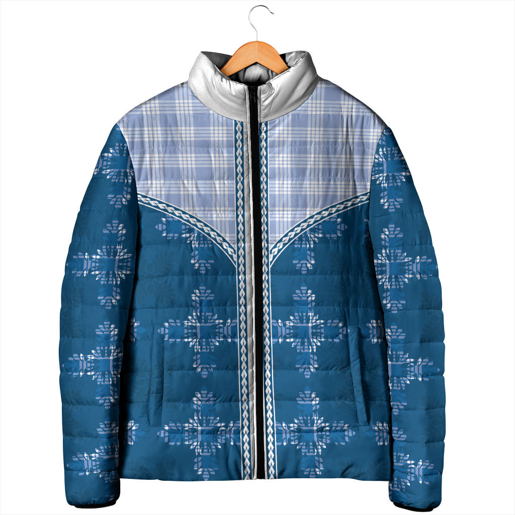 Blue Hawaii Paniolo Quilt Motif Padded Jacket LT05 - Polynesian Pride