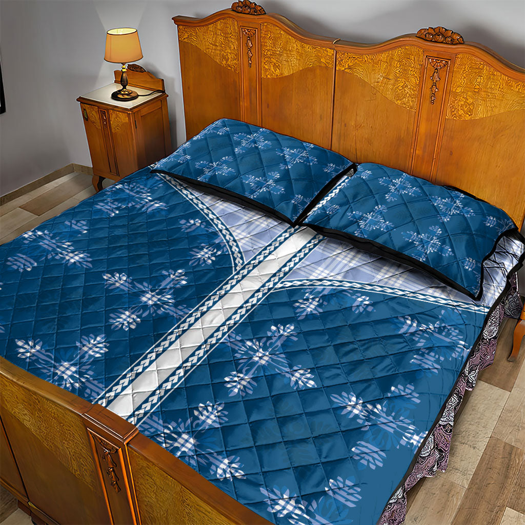 Blue Hawaii Paniolo Quilt Motif Quilt Bed Set LT05 - Polynesian Pride