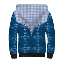 Blue Hawaii Paniolo Quilt Motif Sherpa Hoodie LT05 - Polynesian Pride