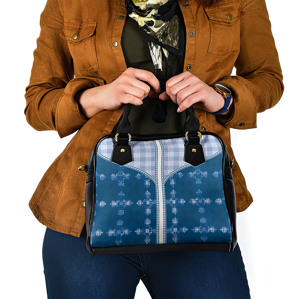 Blue Hawaii Paniolo Quilt Motif Shoulder Handbag LT05 - Polynesian Pride