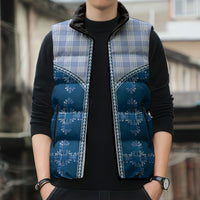 Blue Hawaii Paniolo Quilt Motif Sleeveless Puffer Jacket LT05 - Polynesian Pride