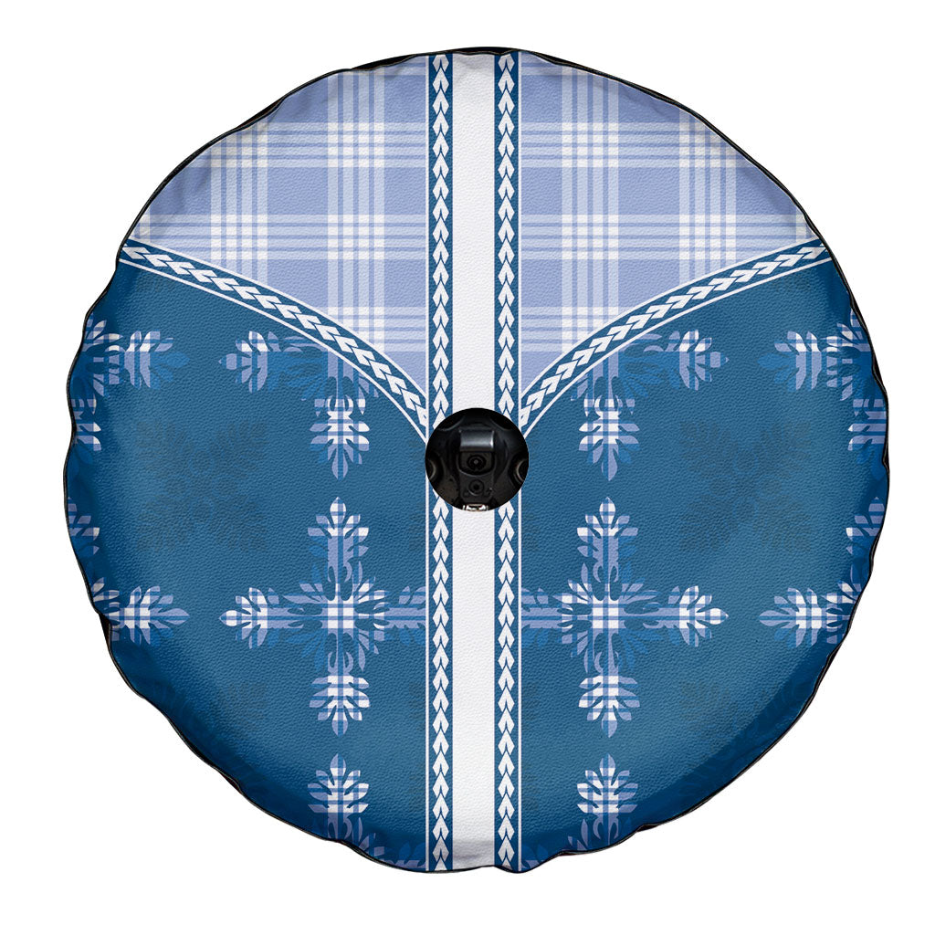 Blue Hawaii Paniolo Quilt Motif Spare Tire Cover LT05 - Polynesian Pride