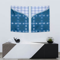 Blue Hawaii Paniolo Quilt Motif Tapestry LT05 - Polynesian Pride