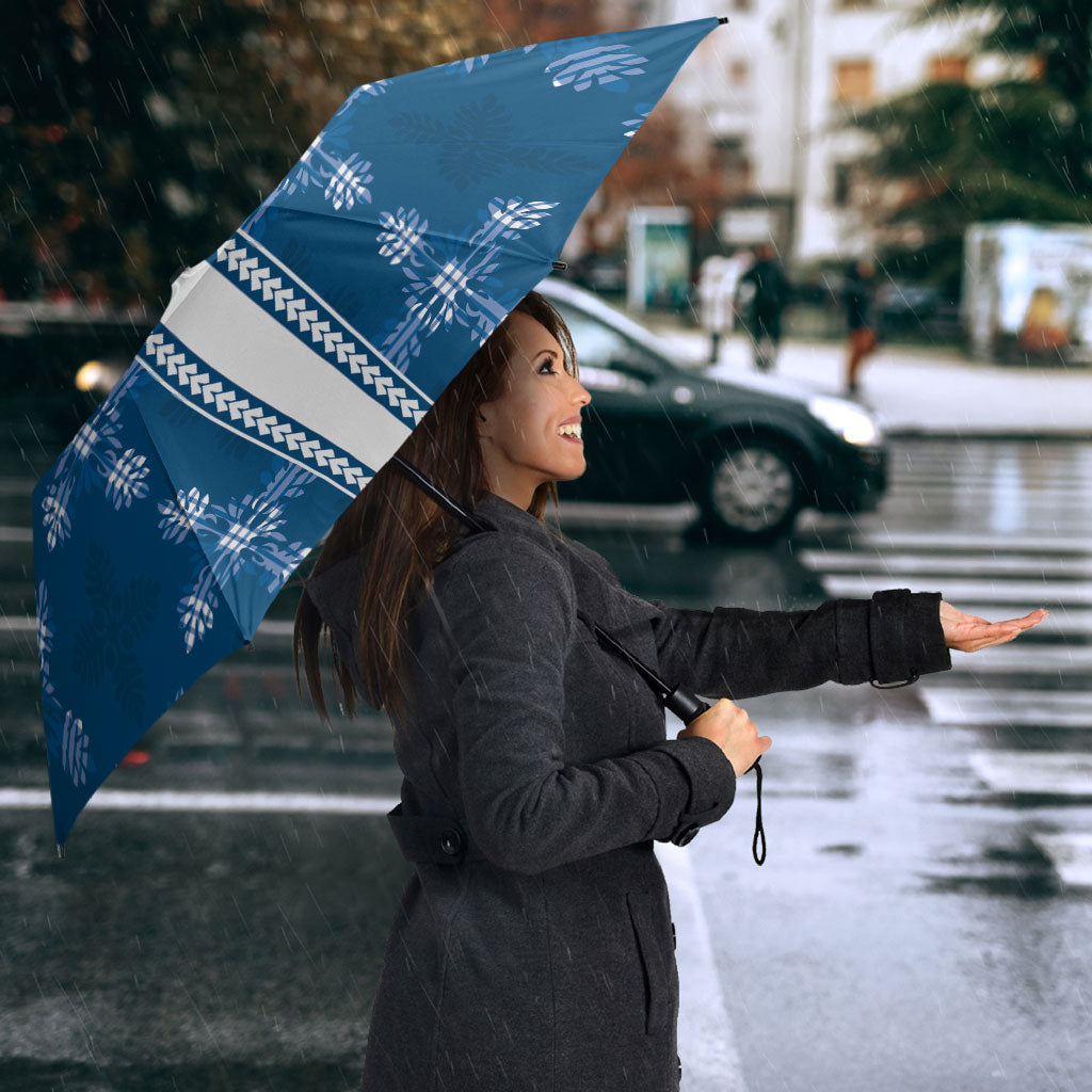 Blue Hawaii Paniolo Quilt Motif Umbrella LT05 - Polynesian Pride
