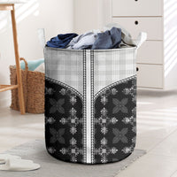 Black Hawaii Paniolo Quilt Motif Laundry Basket LT05 Black - Polynesian Pride
