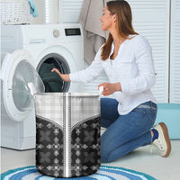 Black Hawaii Paniolo Quilt Motif Laundry Basket LT05 - Polynesian Pride