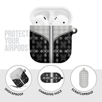 Black Hawaii Paniolo Quilt Motif AirPods Case LT05 - Polynesian Pride