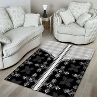 Black Hawaii Paniolo Quilt Motif Area Rug LT05 - Polynesian Pride
