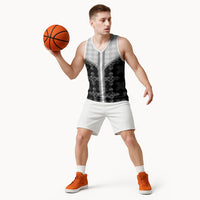 Black Hawaii Paniolo Quilt Motif Basketball Jersey LT05 - Polynesian Pride